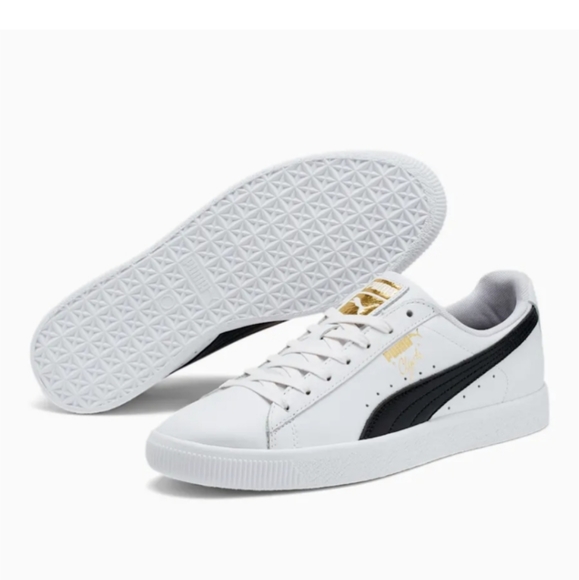 Puma Shoes - Puma Clyde Core Leather Low Top Lace-up Sneakers -10
